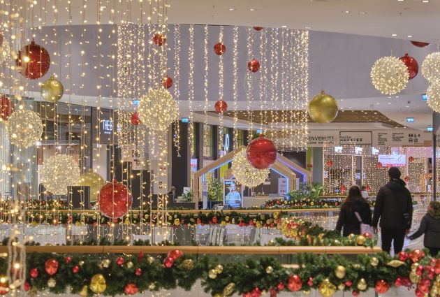 centro commerciale le Tiare allestimenti natalizi