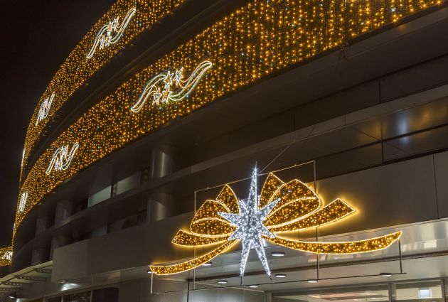luminarie esterne centro commerciale
